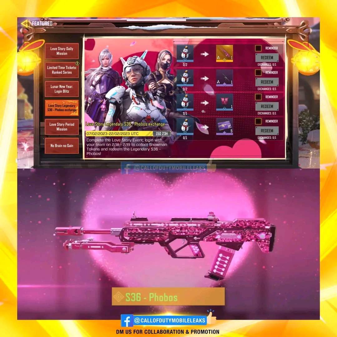 NEW REDEMPTION CODE FOR S36 - PHOBOS IN GARENA COD MOBILE (FEBRUARY 15,  2023) 