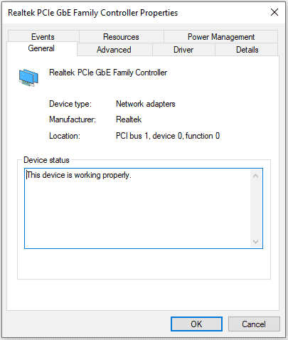 realtek pcie gbe family controller working properly.png
