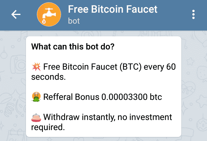 Crypto - Telegram Free Bitcoin Faucet - Claim 30 sats/minute | Pinoy  Internet and Technology Forums