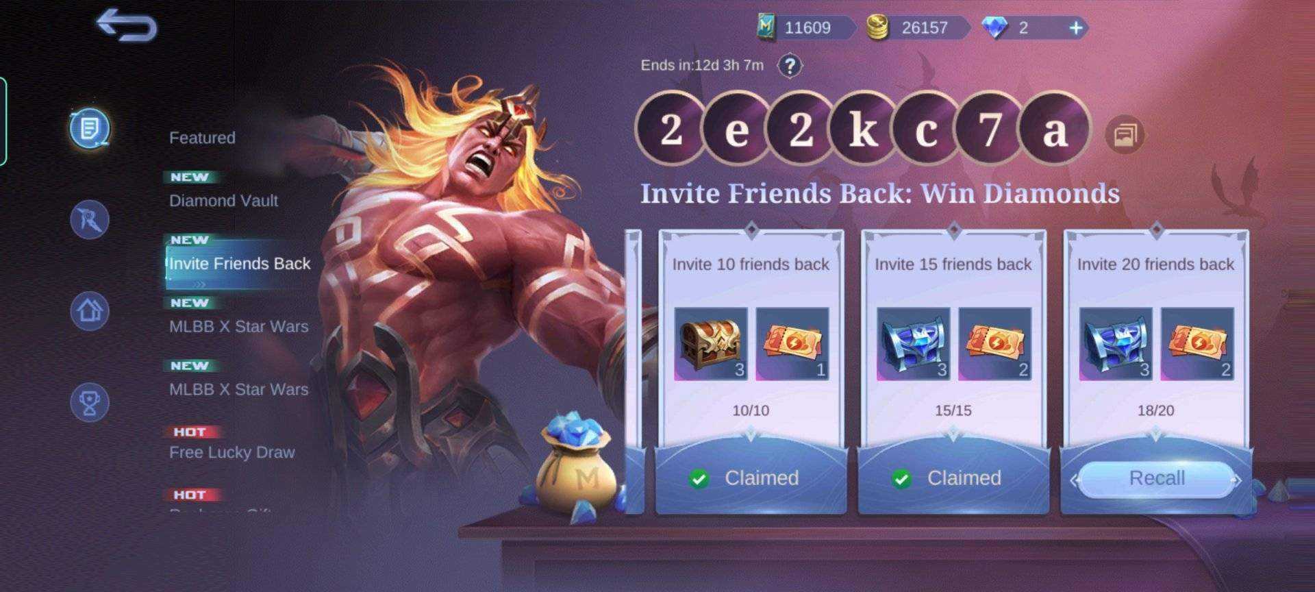 Help - MLBB Invite Friends Back Event [Only Need 2] | Pinoy Internet and  Technology Forums