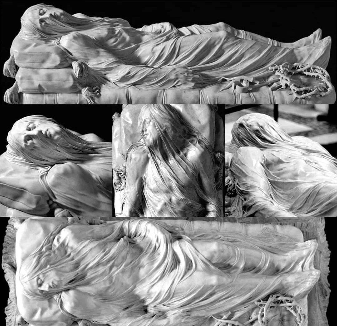 Veiled Christ Carving by Giuseppe Sanmartino