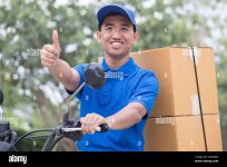 delivery-man-send-order-parcel-with-motors-and-thumb-up-2G0YD0C.jpg
